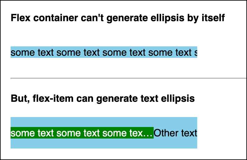 Elipses Css Table CSS Flex 요소에 text ellipsis (말 줄임표) 적용하기 · ux dev
