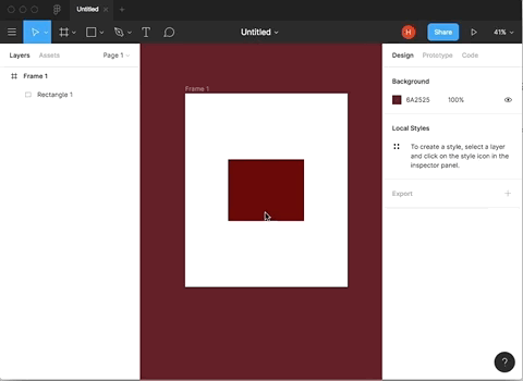 아무 것도 선택하지 않은 상태에서 디자인 패널에서 페이지의 속성을 변경할 수 있습니다.