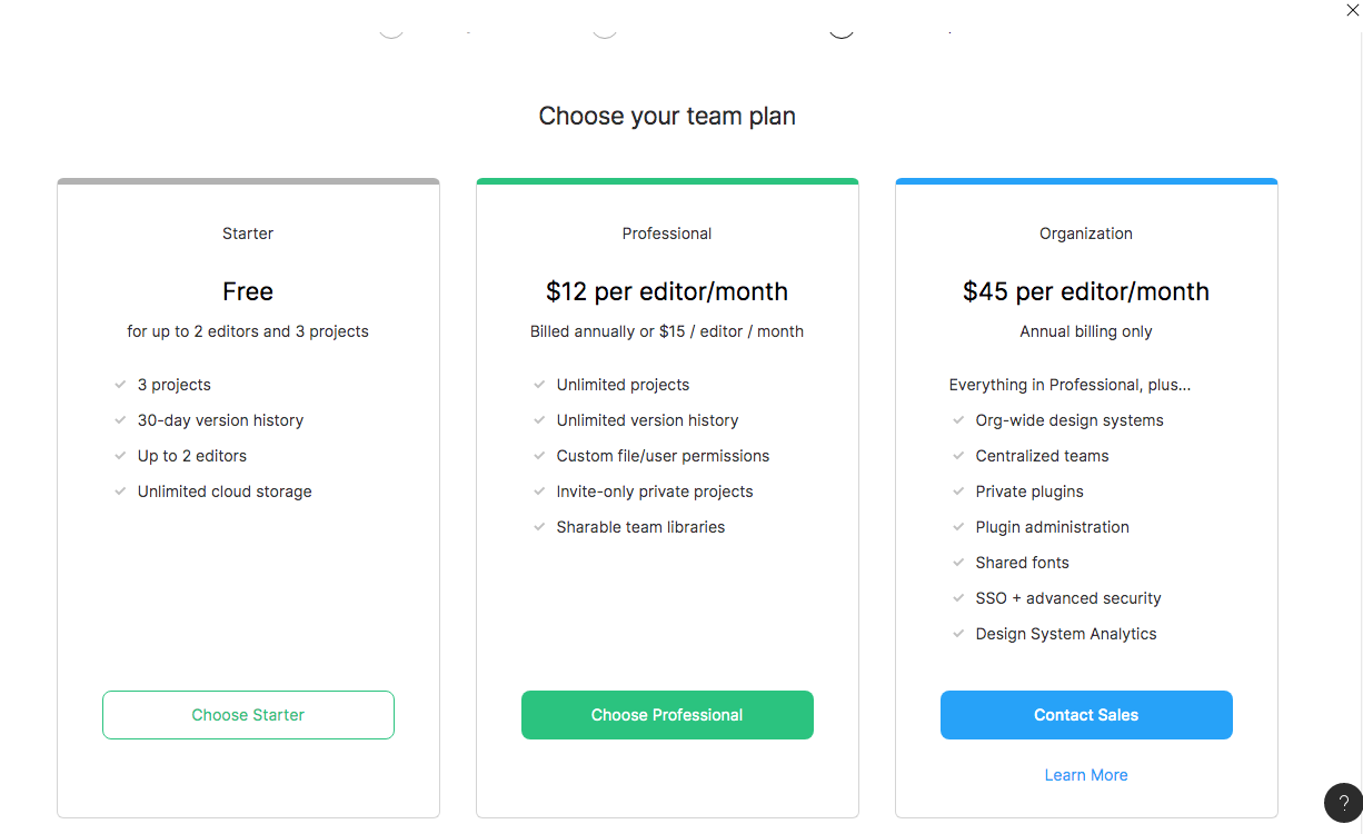 팀 규모를 크게 하여 비용을 쓰실 것이 아니면 Choose Starter를 누르시면 됩니다.