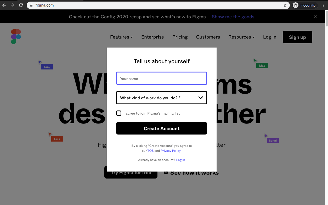 이름과 직업을 묻는 것입니다. 체크박스는 이메일를 구독할 것이냐에 대한 질문이므로 꼭 동의할 필요는 없습니다.