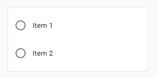 Radio Buttons. Source: Google Material Design