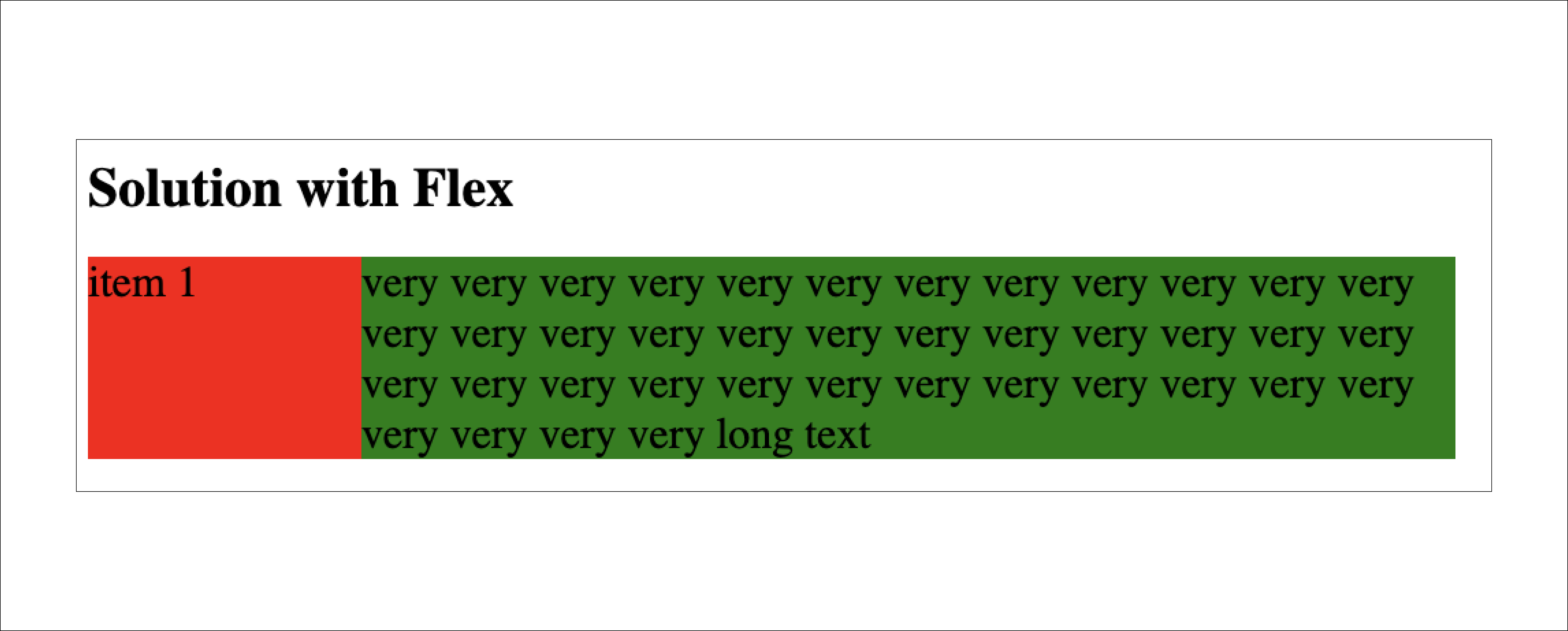 콘테이너에 wrap을 걸어주고초록 박스의 flex-basis를 0으로, flex-grow를 할당