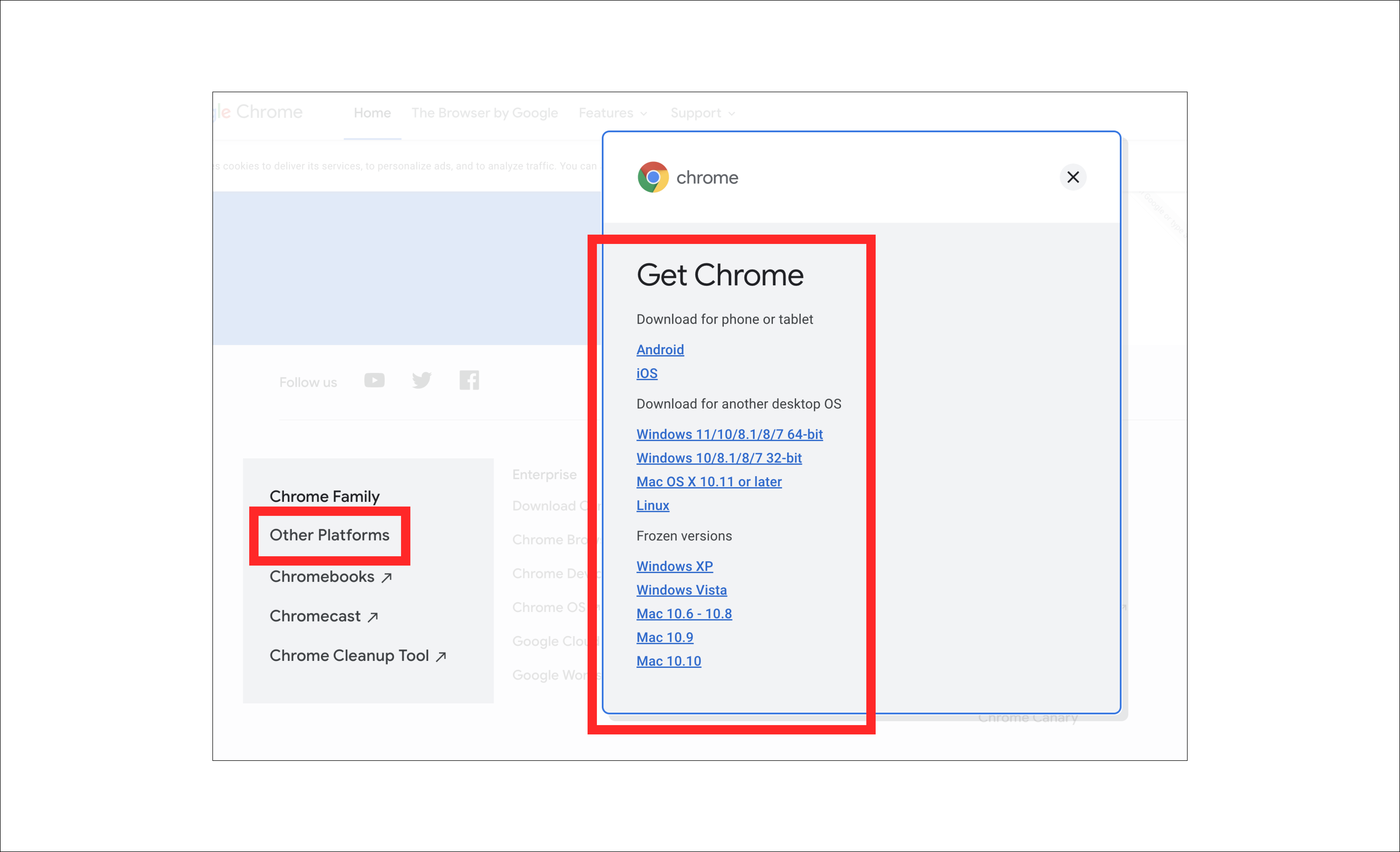 스탠드얼론 다운롤드 사이트에서 Other Platforms를 선택하여 시스템에 맞는 인스톨러 다운로드
